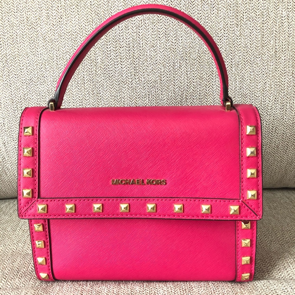 Pink studded Michael Kors crossbody